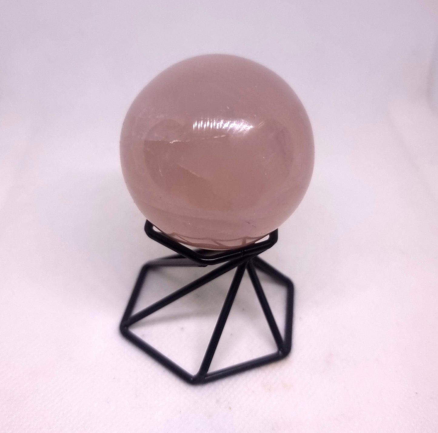 ROSE QUARTZ STAR POLISHED SPHERE 6 cm - LOVE