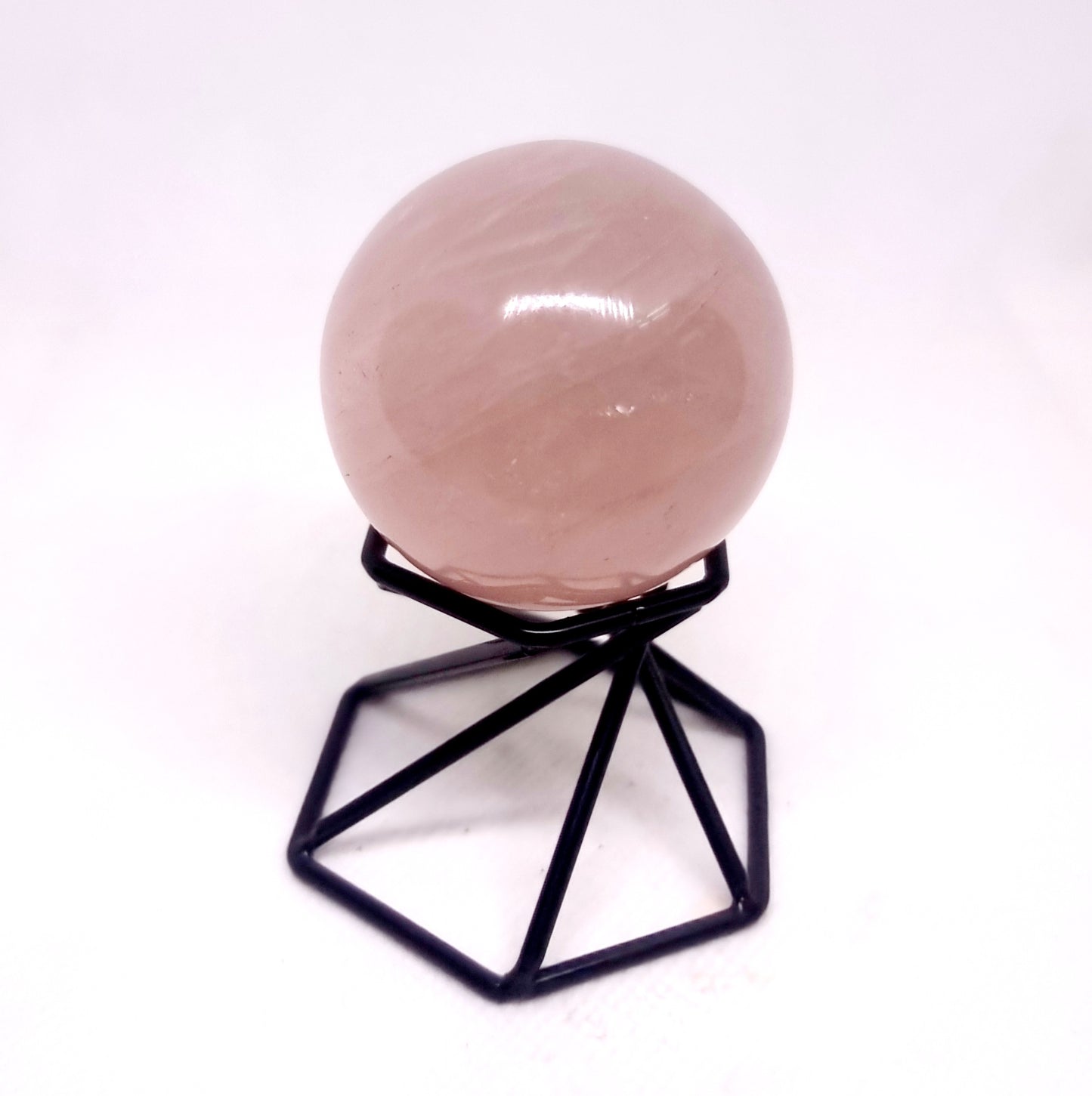 ROSE QUARTZ STAR POLISHED SPHERE 4 cm - LOVE