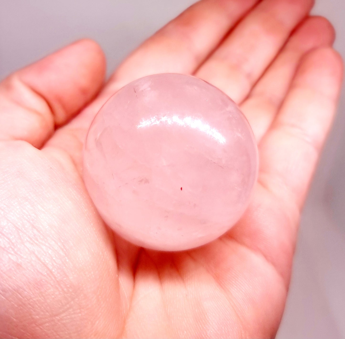 ROSE QUARTZ STAR POLISHED SPHERE 3 cm - LOVE