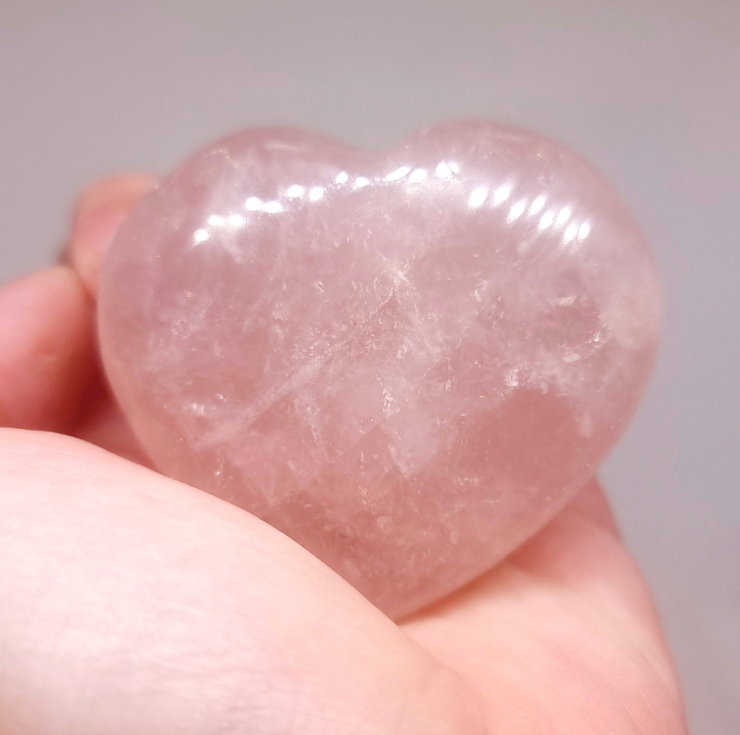 ROSE QUARTZ POLISHED HEART 5 x 6 cm -  UNCONDITIONAL LOVE