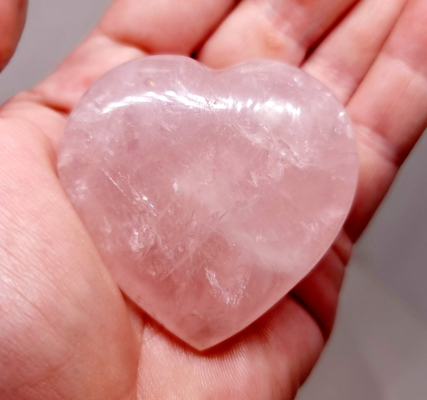 ROSE QUARTZ POLISHED HEART 5 x 5 cm -  UNCONDITIONAL LOVE