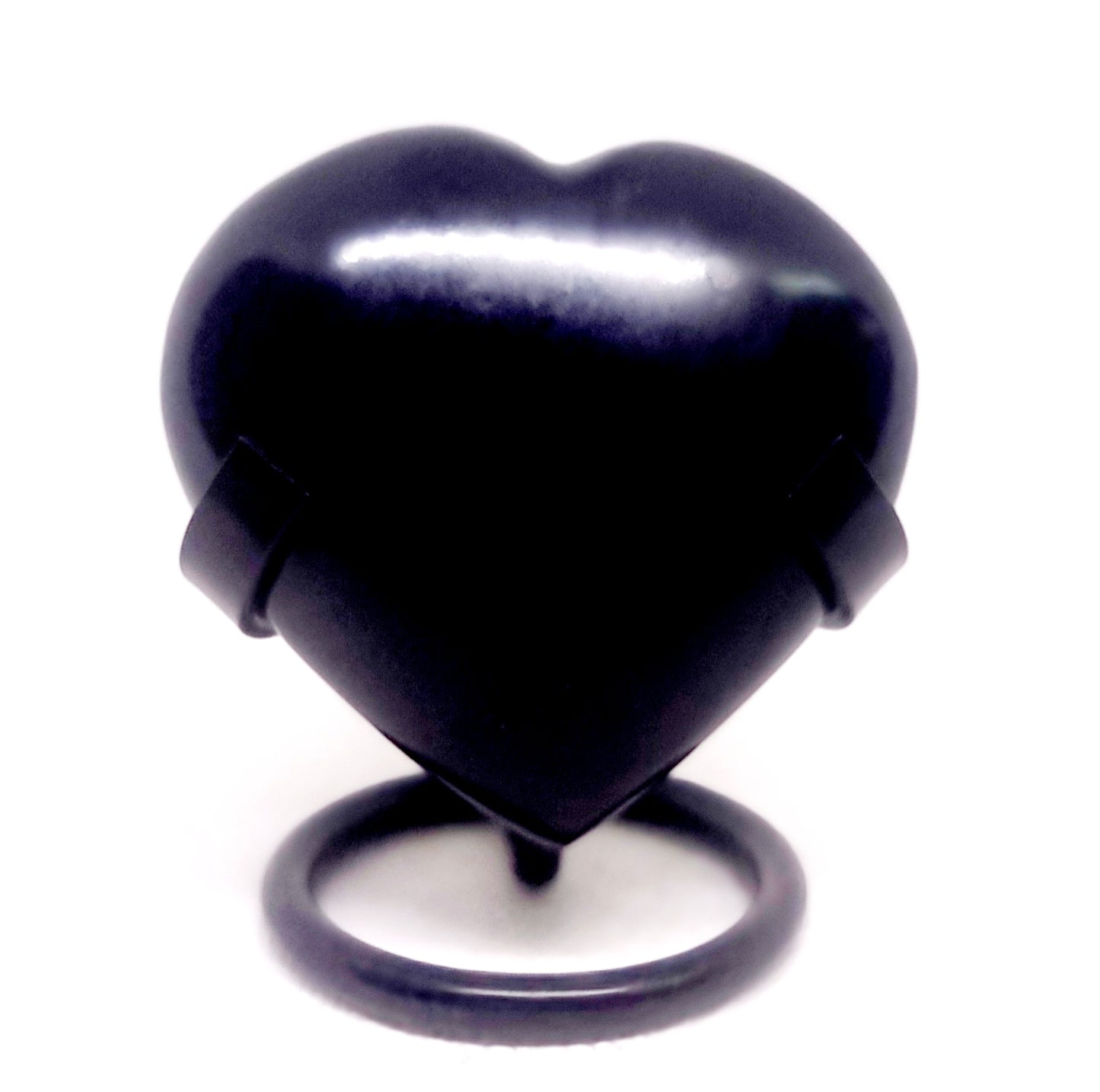 BLACK BASALT POLISHED HEARTS 6 cm - HOT STONES