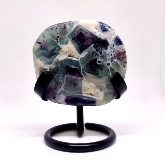 POLISHED WATERMELON FLUORITE FREE FORM 78 g - MENTAL CLARITY