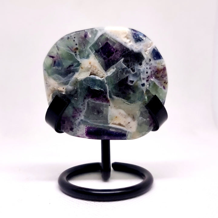 Polished Watermelon Fluorite Freeform 78 G - Wildlings Crystals South Africa