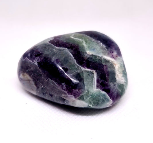 POLISHED WATERMELON FLUORITE FREE FORM 112 g - MENTAL CLARITY