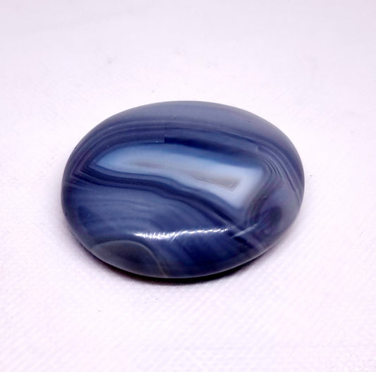 BANDED AGATE POLISHED PALM STONE 65 g - AURA PROTECTION