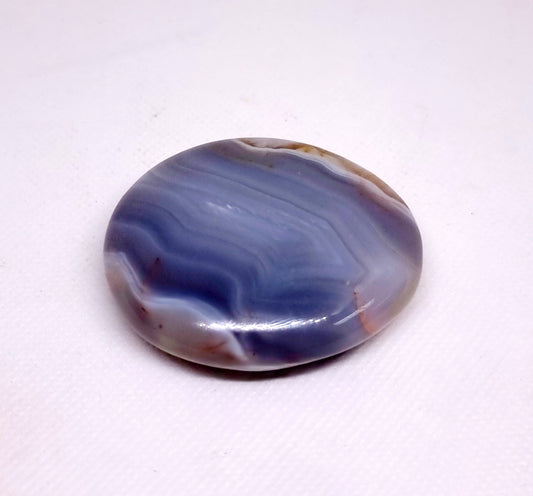 BANDED AGATE POLISHED PALM STONE 78 g - AURA PROTECTION