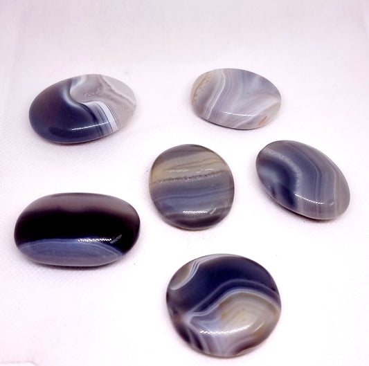 BANDED AGATE POLISHED PALM STONES - AURA PROTECTION