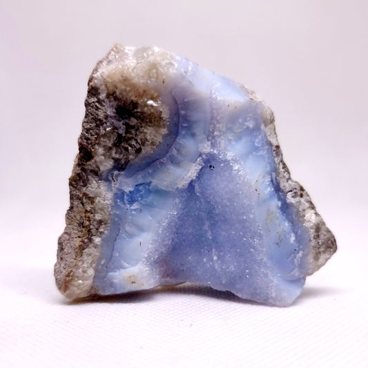 BLUE LACE AGATE GEODE 107 g - SERENITY, COMMUNICATION & INNER CALM