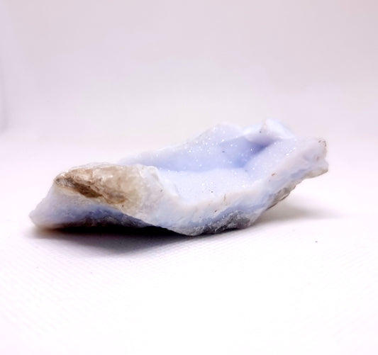 BLUE LACE AGATE GEODE 96 g - SERENITY, COMMUNICATION & INNER CALM