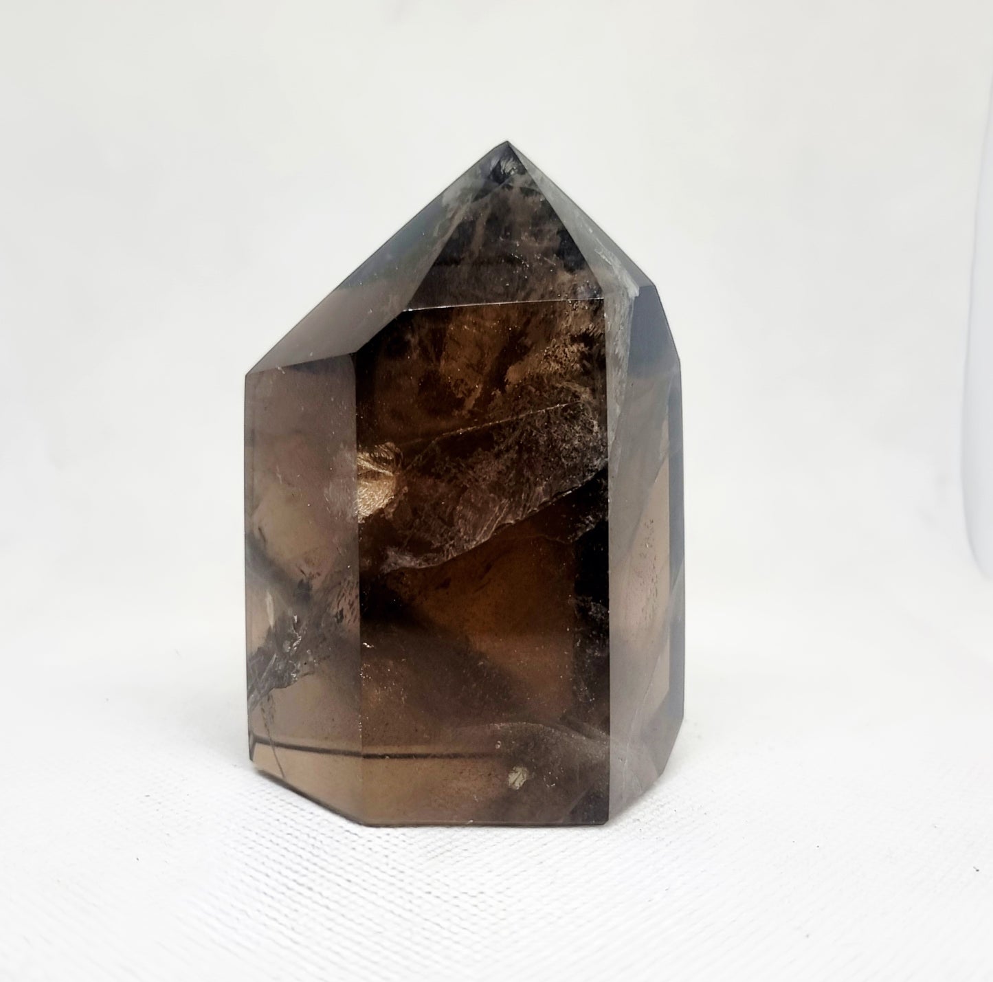 SMOKY QUARTZ POLISHED TOWER 8 cm ( 391 g ) - GROUNDING & PROTECTION
