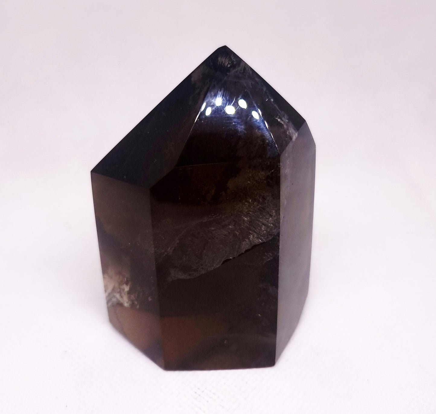 SMOKY QUARTZ POLISHED TOWER 8 cm ( 391 g ) - GROUNDING & PROTECTION