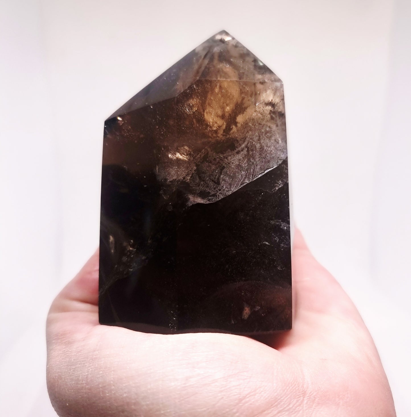 SMOKY QUARTZ POLISHED TOWER 8 cm ( 391 g ) - GROUNDING & PROTECTION