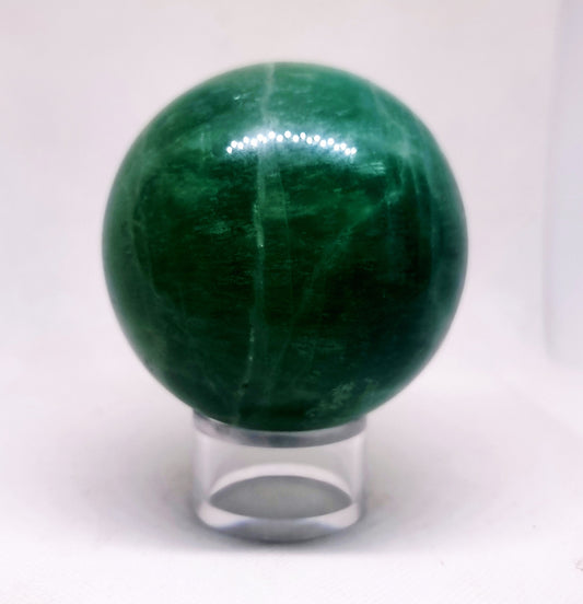 GREEN FLUORITE POLISHED SPHERE 9 cm (944 g) - CLARITY & ENERGY