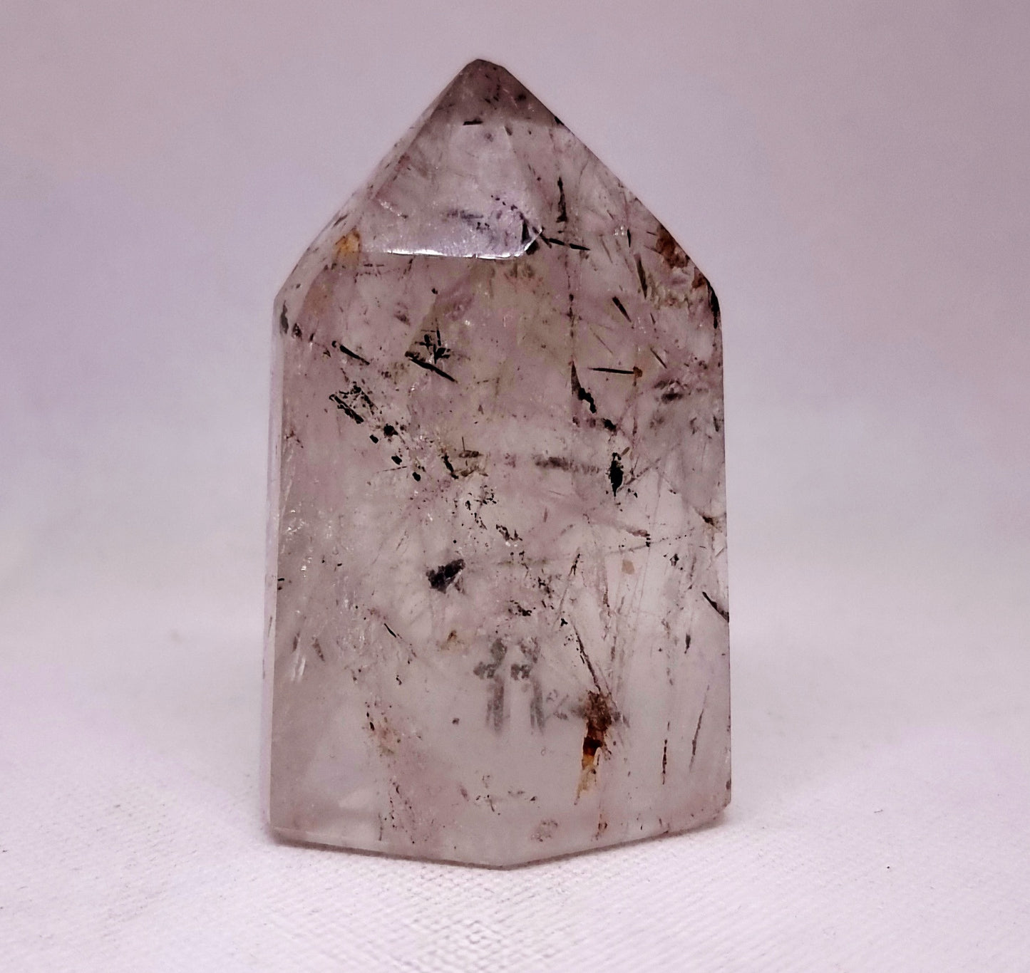 RUTILATED QUARTZ TOWER 8 cm - INTUITION & MANIFESTATION