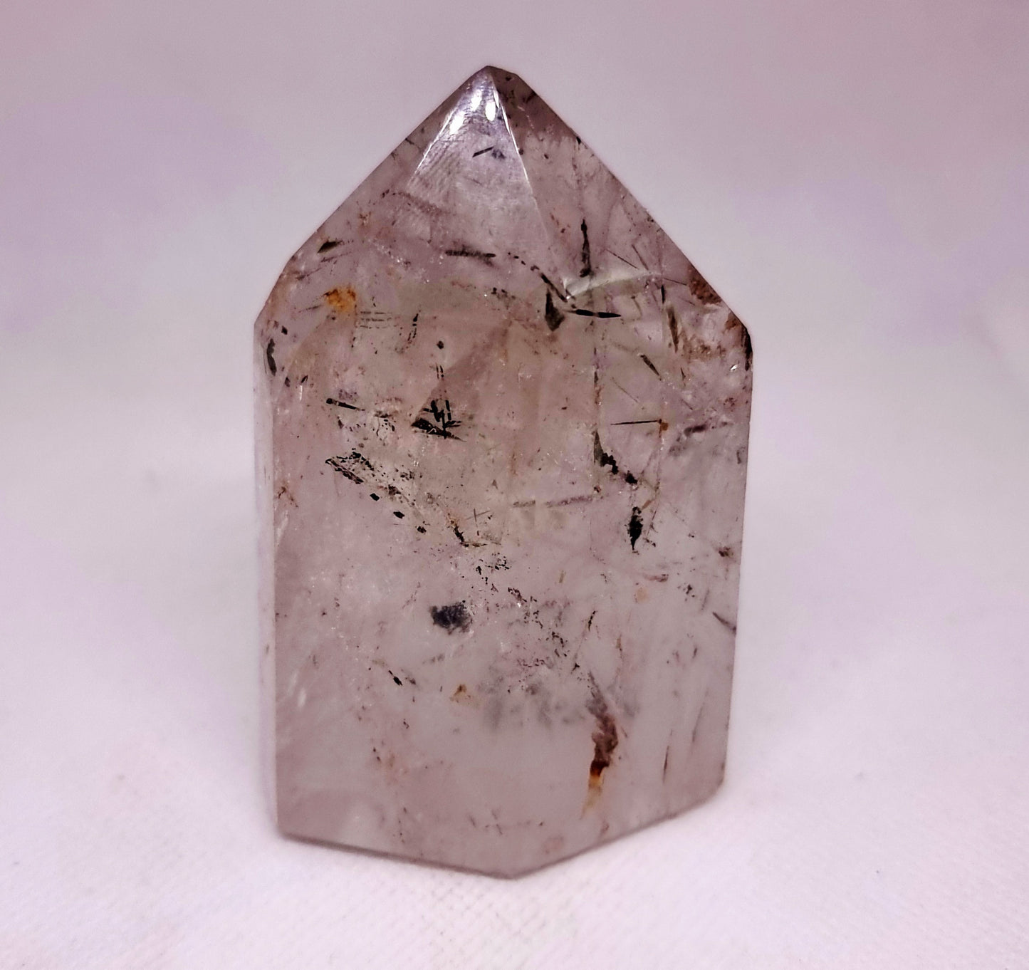 RUTILATED QUARTZ TOWER 8 cm - INTUITION & MANIFESTATION