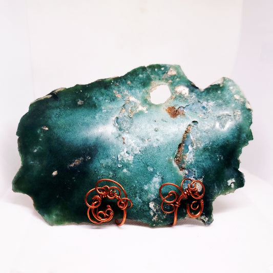 EMERALD MTOROLITE POLISHED PLATE 419 g - EMOTIONAL BALANCE