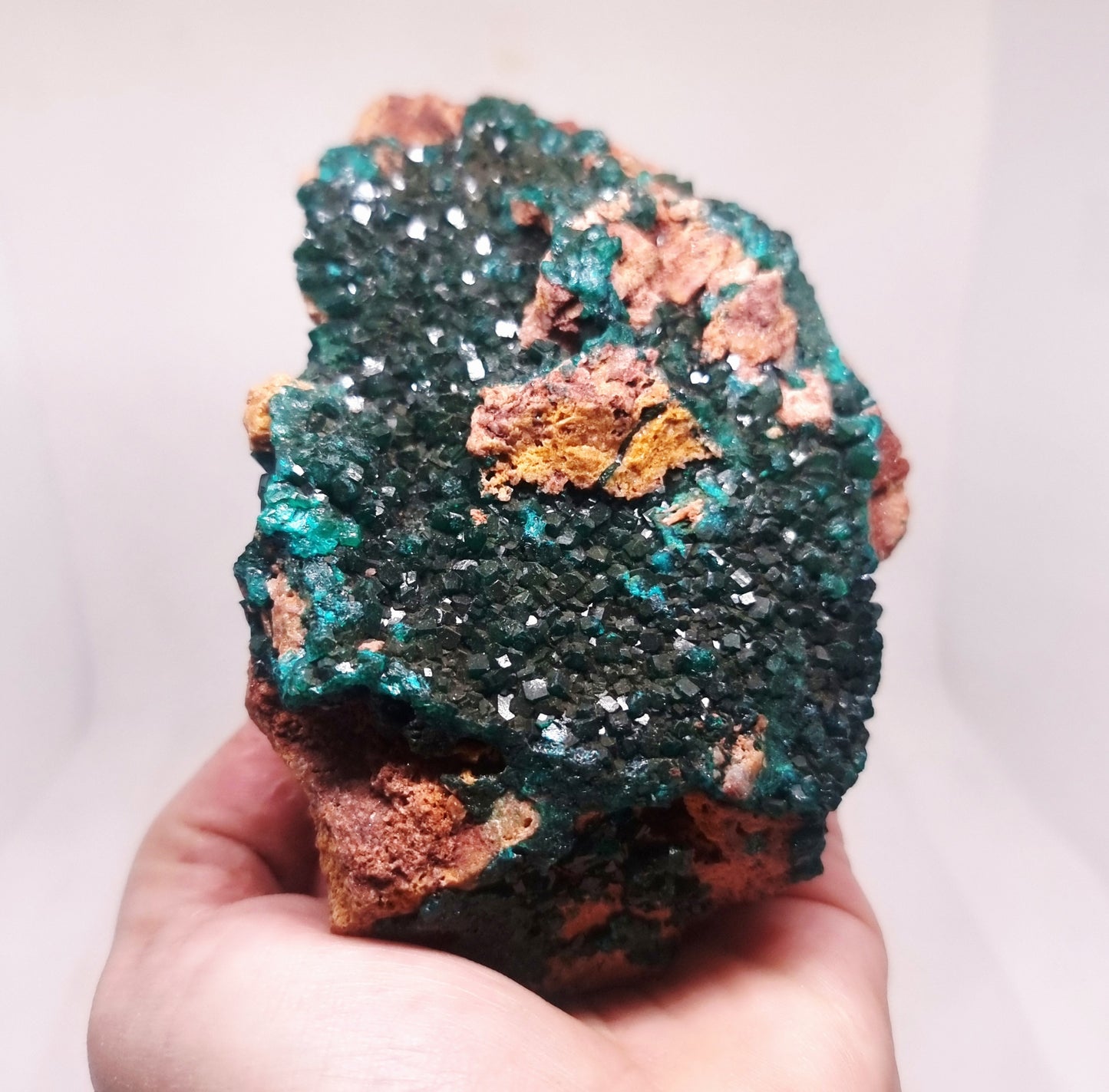 DIOPTASE ON MATRIX SPECIMEN (451 g) - EMOTIONAL HEALING