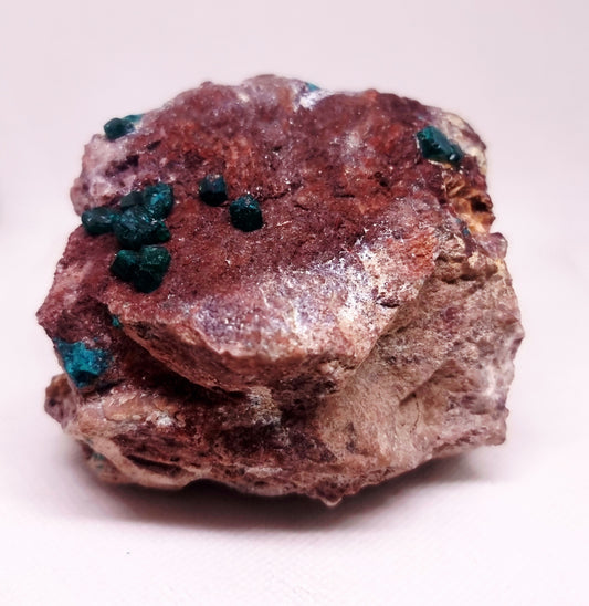DIOPTASE ON DOLOMITE SPECIMEN (545 g) - EMOTIONAL HEALING