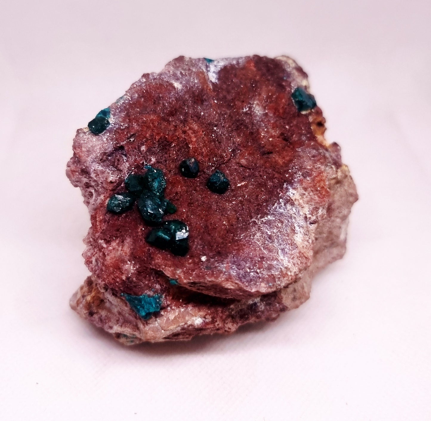 DIOPTASE ON DOLOMITE SPECIMEN (545 g) - EMOTIONAL HEALING