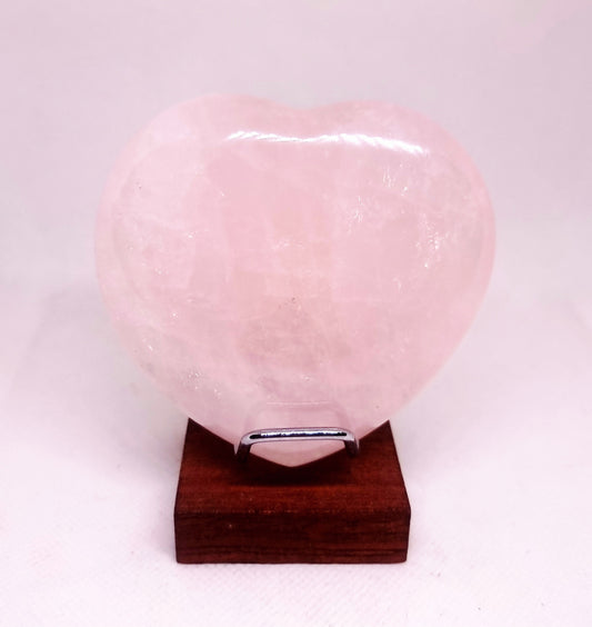 ROSE QUARTZ POLISHED HEART 8 x 8 cm -  UNCONDITIONAL LOVE