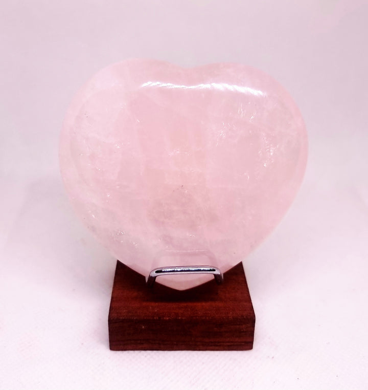 Rose Quartz Polished Heart 8 X 8 cm - Wildlings Crystals South Africa