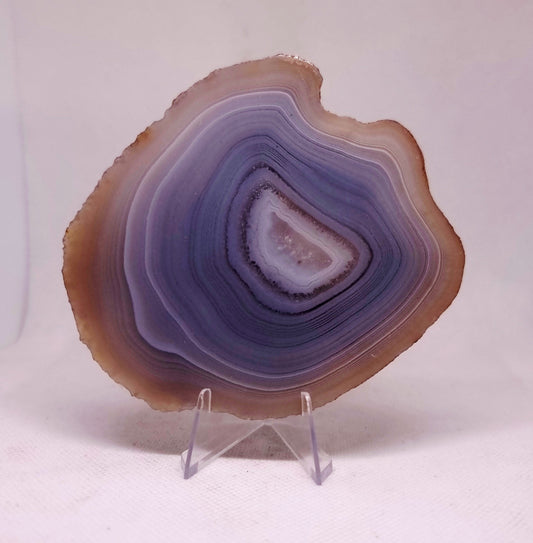 BLUE AGATE POLISHED SLICE 9 x 10 cm - SELF CONFIDENCE