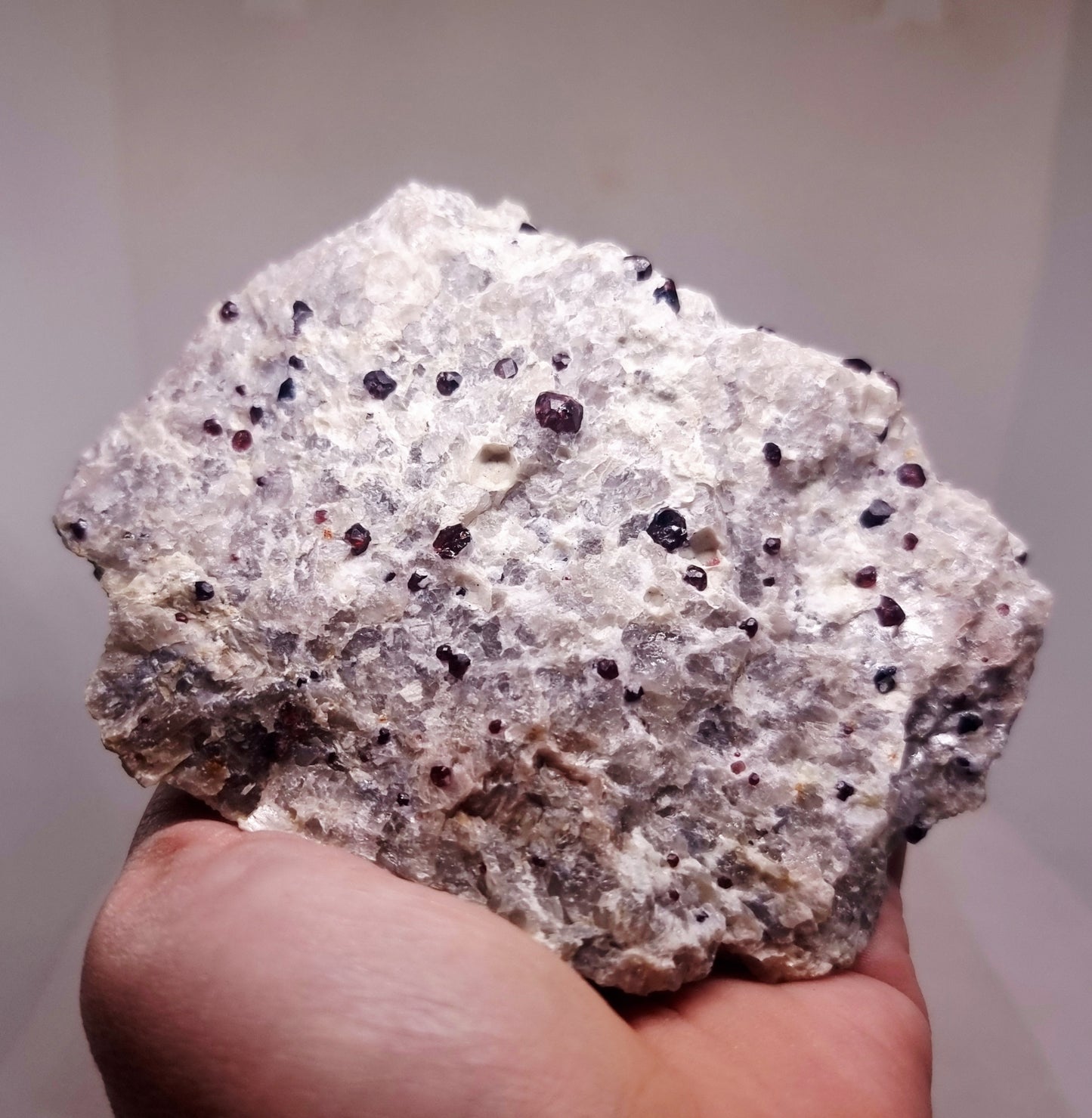RED PYROPE GARNET ON FELDSPAR SPECIMEN 474 g - LOVE & CREATIVITY