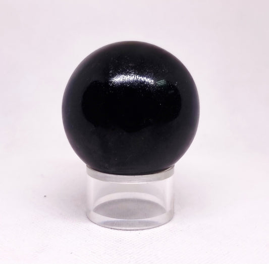 BLACK TOURMALINE POLISHED SPHERE 6 cm - SHAMANIC PROTECTION