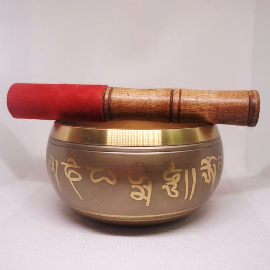 TIBETAN BRASS SINGING BOWL MED