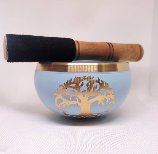 TREE OF LIFE TIBETAN BRASS SINGING BOWL SML