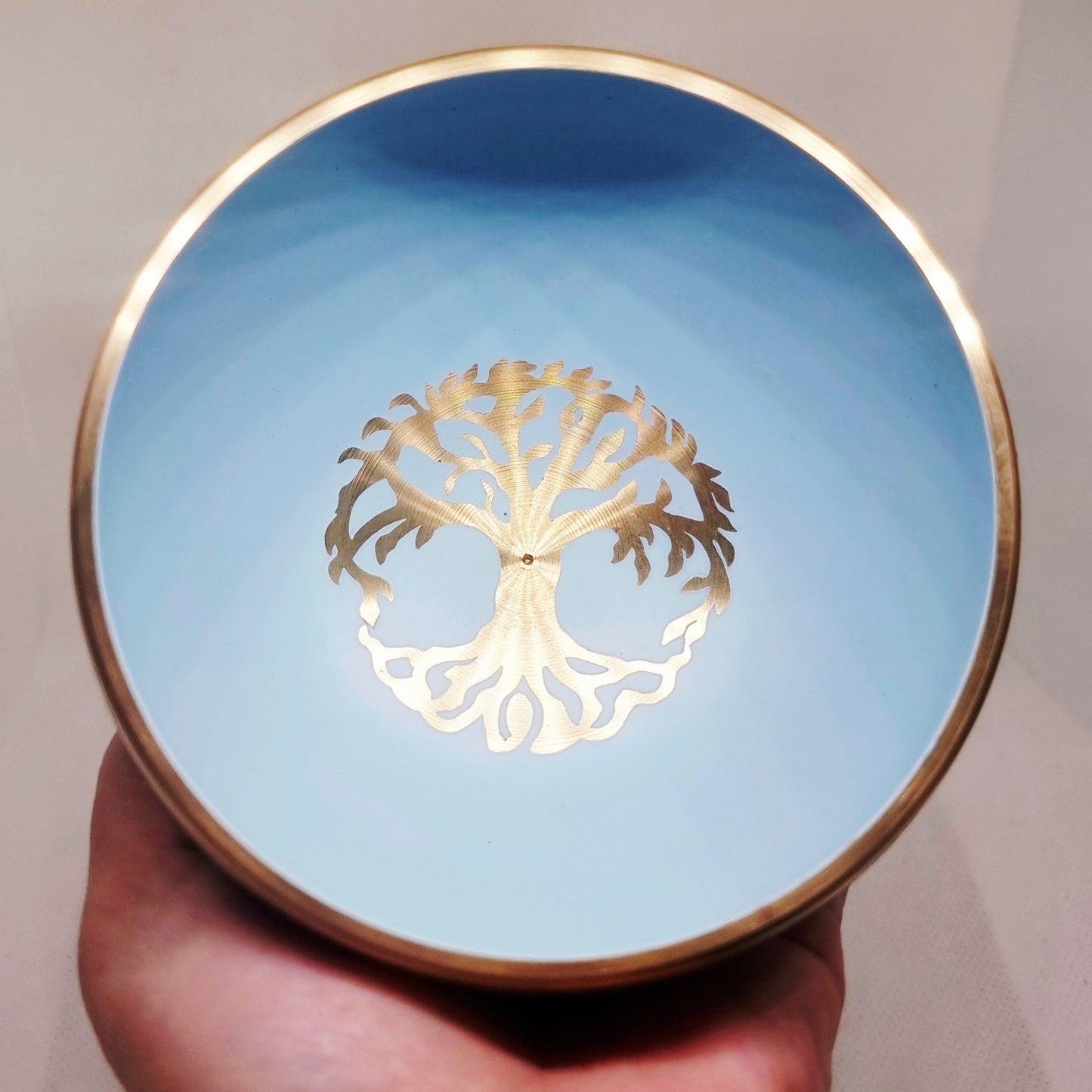 TREE OF LIFE TIBETAN BRASS SINGING BOWL SML