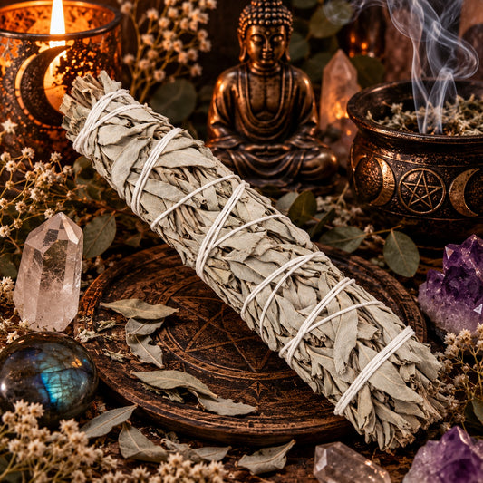 CALIFORNIAN WHITE SAGE SMUDGE WAND 22 cm