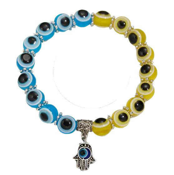 AGAINST EVIL EYE BRACELET 8 mm -  PROTECTION AGAINST YEOLOUSY