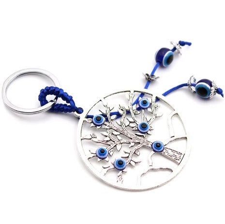 TREE OF LIFE EVIL EYE PROTECTION KEYRING  - AGAINST EVIL EYE