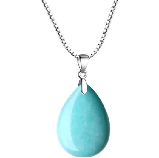 AMAZONITE PENDANT NECKLACE - COMMUNICATION