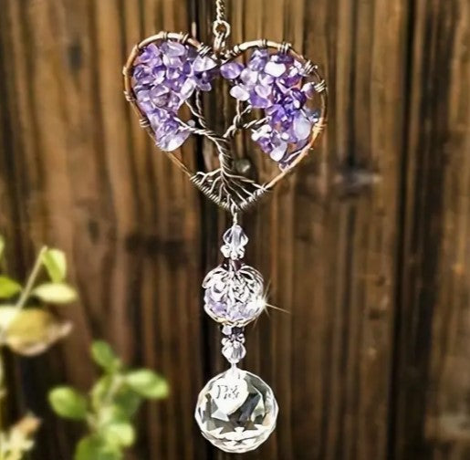 AMETHYHST TREE OF LIFE SUNCATCHER