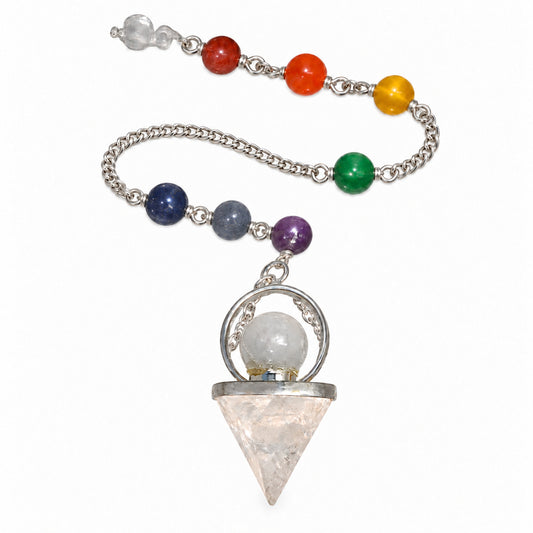 APOPHYLLITE SEVEN CHAKRA PENDULUM