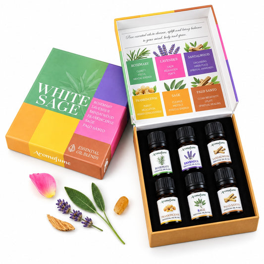 AROMAFUME WHITE SAGE ESSENTIAL OILS BLEND SET