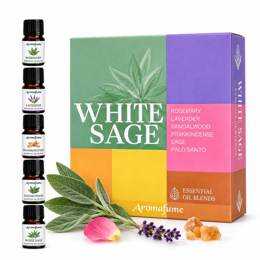 AROMAFUME WHITE SAGE ESSENTIAL OILS BLEND SET