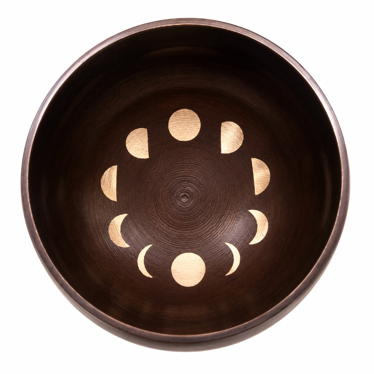 BLACK MOON PHASE TIBETAN BRASS SINGING BOWL
