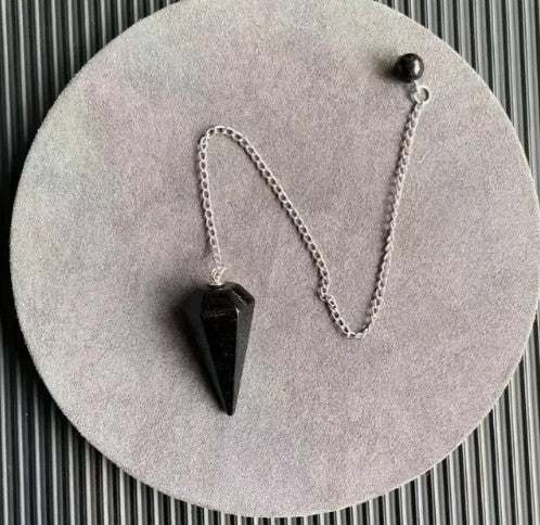 BLACK OBSIDIAN LRG PENDULUM - DIVINATION