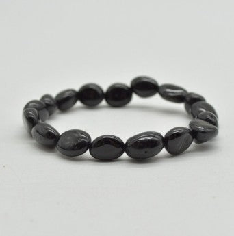 BLACK TOURMALINE NUGGET BRACELET - SHAMANIC PROTECTION