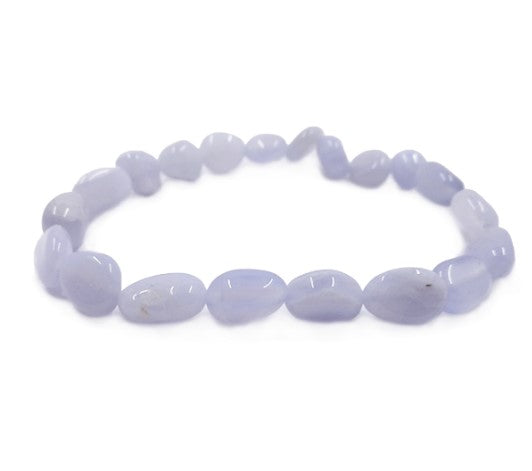 BLUE LACE AGATE NUGGET BRACELET - COMMUNICATION