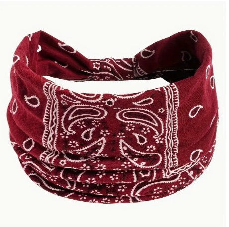 BOHEMIAN RED & WHITE HEADBAND