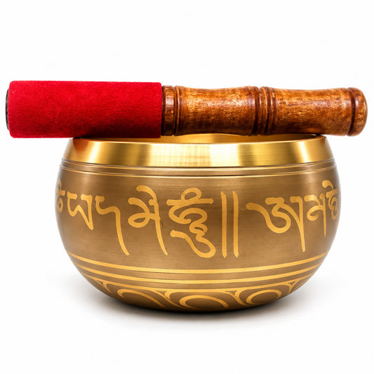 TIBETAN BRASS SINGING BOWL LARGE