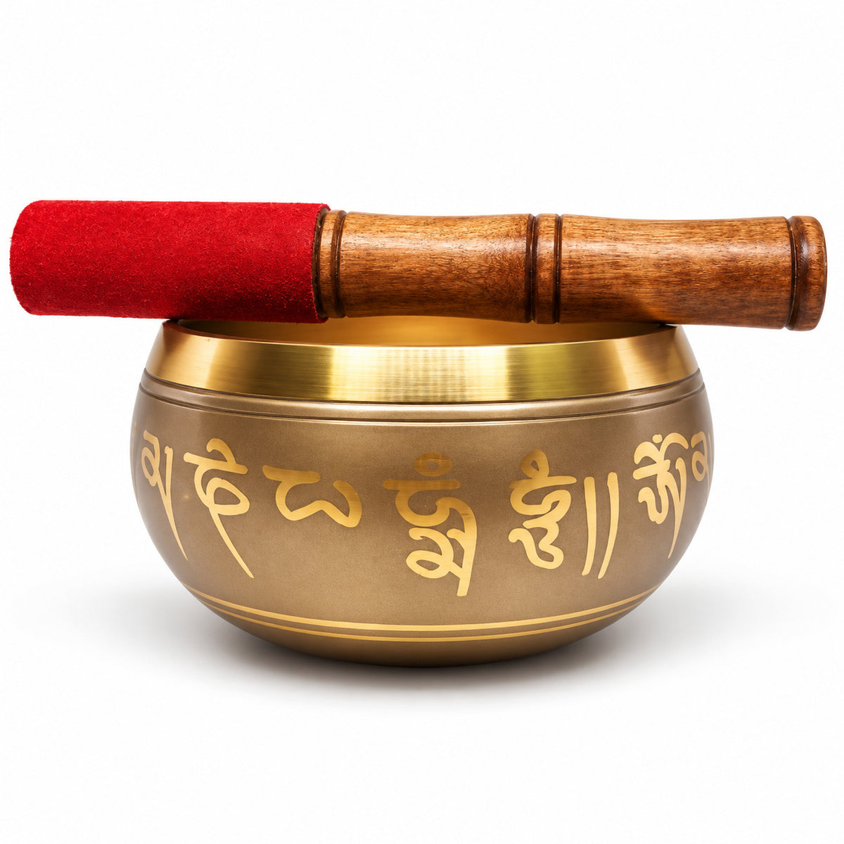 TIBETAN BRASS SINGING BOWL MED