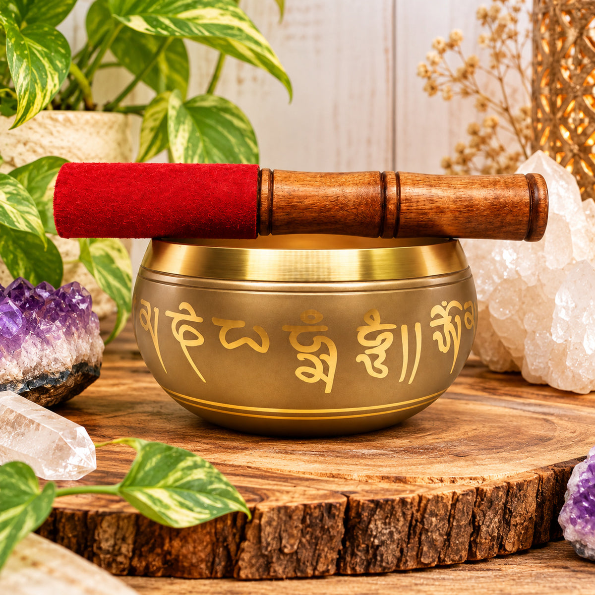 TIBETAN BRASS SINGING BOWL MED