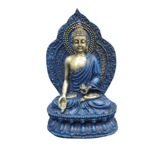 BLUE BUDDHA MEDITATION STATUE