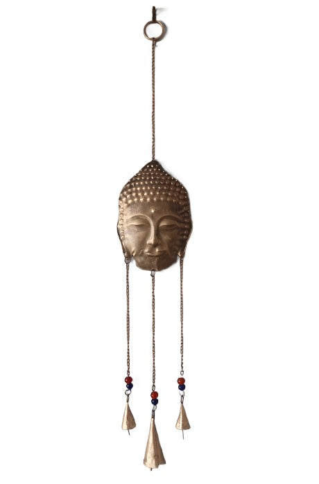 BRASS BUDDHA CHIME WITH 3 BELLS